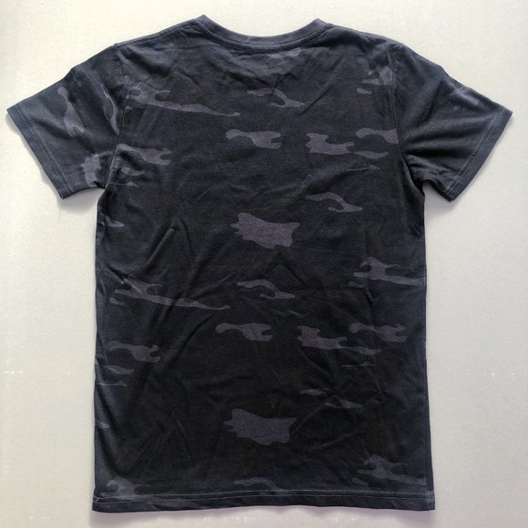Youth Urban Heritage 'Keep It 100' emoji t-shirt, black/gray camo size L 14 - Picture 4 of 4